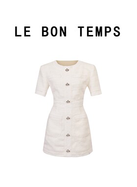 【LE BON TEMPS】法式设计感赫本小香风包臀连衣裙c800627
