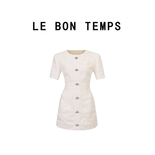【LE BON TEMPS】法式设计感赫本小香风包臀连衣裙c800627