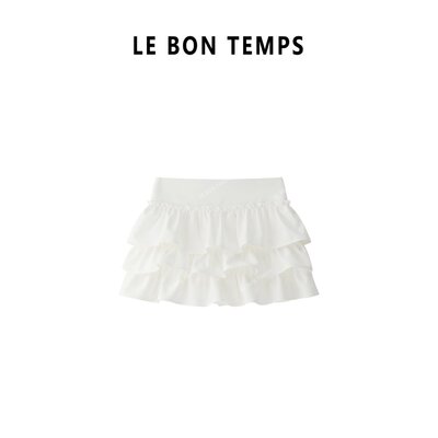 【LBT&春夏款】气质百搭纯欲白色百褶裙高腰显瘦a字蓬蓬c801482