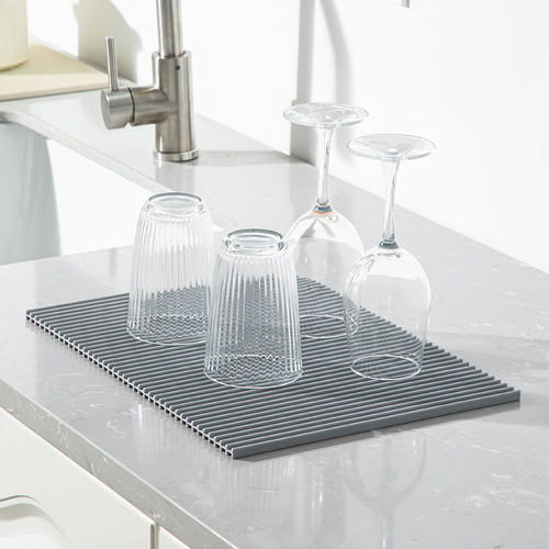 硅胶沥水垫大号隔热餐桌垫砂锅防烫垫家用西餐盘垫北欧沥水杯垫子