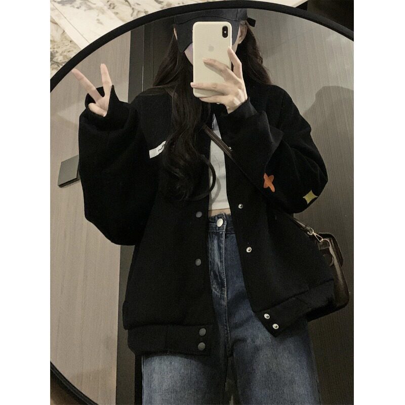 日本offcat联名小众设计外套女2025春秋季新款减龄宽松棒球服