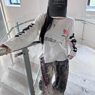 型做旧彩虹涂鸦3D打印泼墨脏脏风牛仔长裤 Narcos 蓝光印花1981版