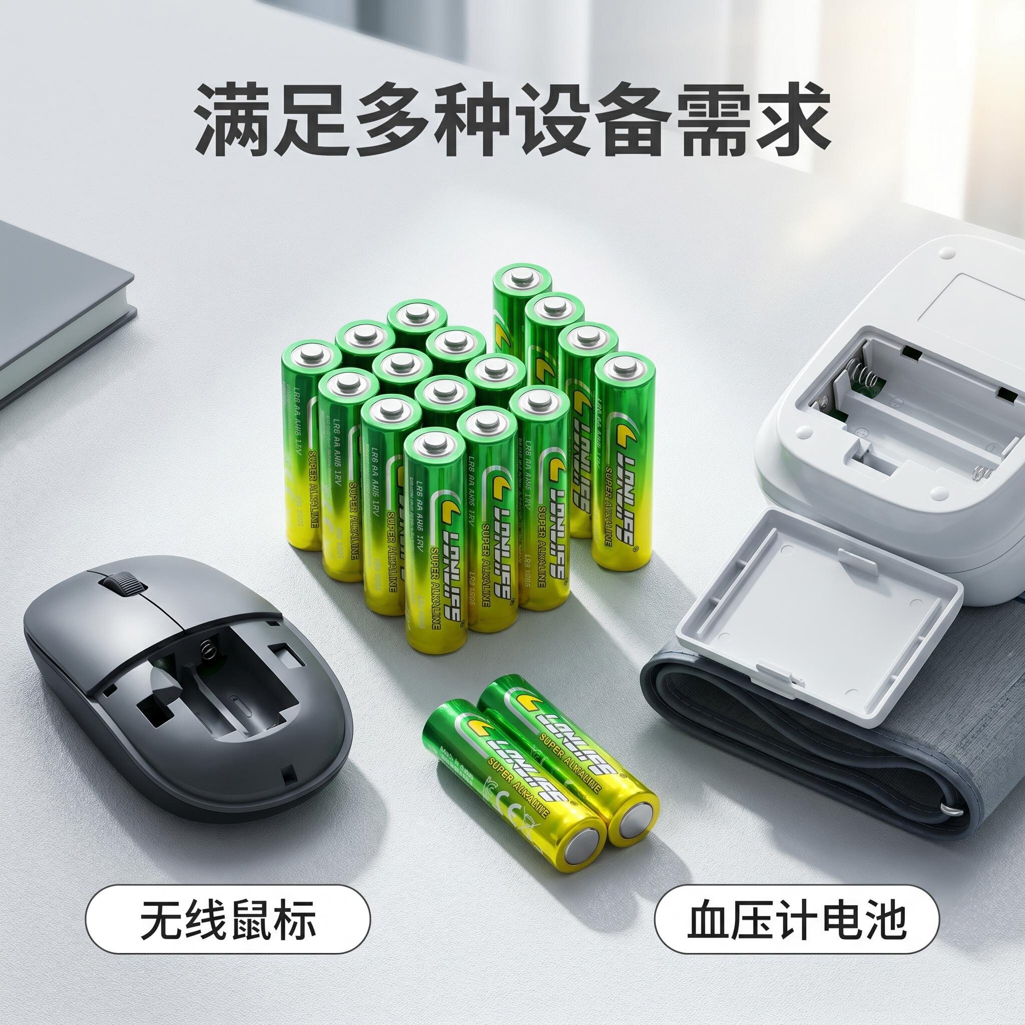 5号7号碱性电池儿童玩具AA电动牙刷指纹锁1.5V高容量耐用干电池