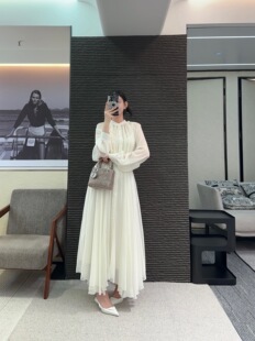 桑蚕丝腰带女士 李亚男2026年春夏新品 名媛气质 浪漫 连衣裙 法式