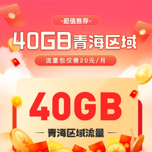 青海电信流量充值40GB流量青海区域流量每月仅需20元