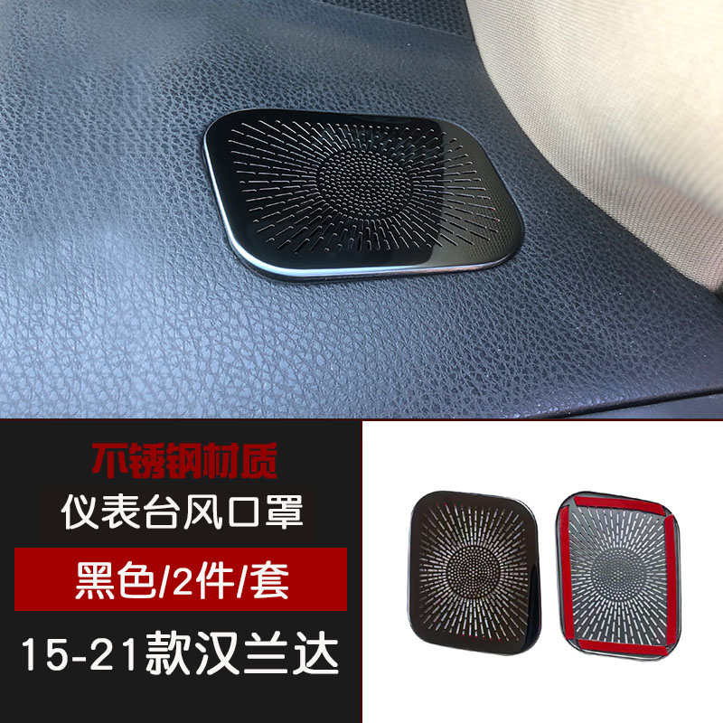 适用于15-21款汉兰达不锈钢车窗饰条仪表台出风口防尘罩汽车改装图片