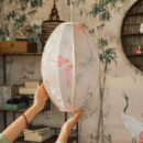 宋代美学鱼戏莲枣型灯笼简约书房卧室茶室灯具吊灯 物几空间新中式