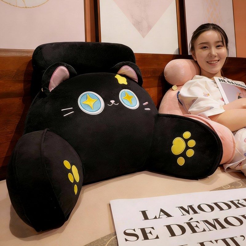 可爱卡通猫咪床头靠垫大号软包靠背垫床上看书抱枕靠枕睡觉,居家布艺,床头靠垫,淘宝优惠券,粉丝福利购,淘宝优惠卷