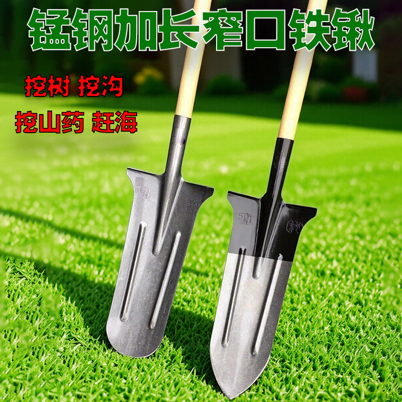 铁锹全钢窄口尖头挖树挖山药神器图片