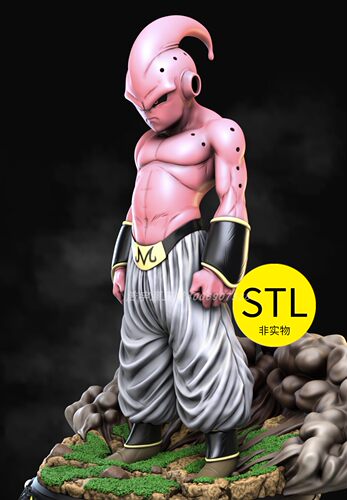 七龙珠3D打印模型数据图纸魔人布欧高精度雕刻手办素材stl