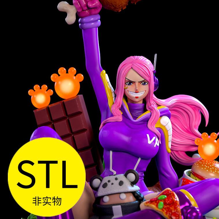 海贼王3D图纸模型手办波妮摆件雕塑雕刻打印图纸stl文件