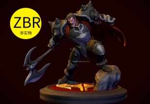英雄联盟LOL3D打印模型素材德莱厄斯(诺克萨斯之手)stl文件ZBR