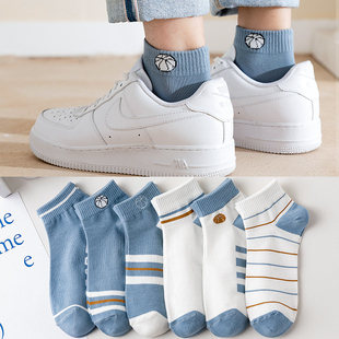 袜子男款 短筒抗菌防臭吸汗透气篮球短袜青少年男生船袜 中筒春秋季