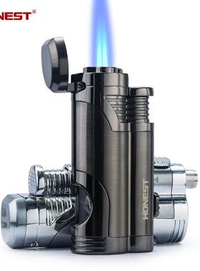 金虎1号双直冲雪茄打火机可视气窗口金属防风礼品BCZ359-1