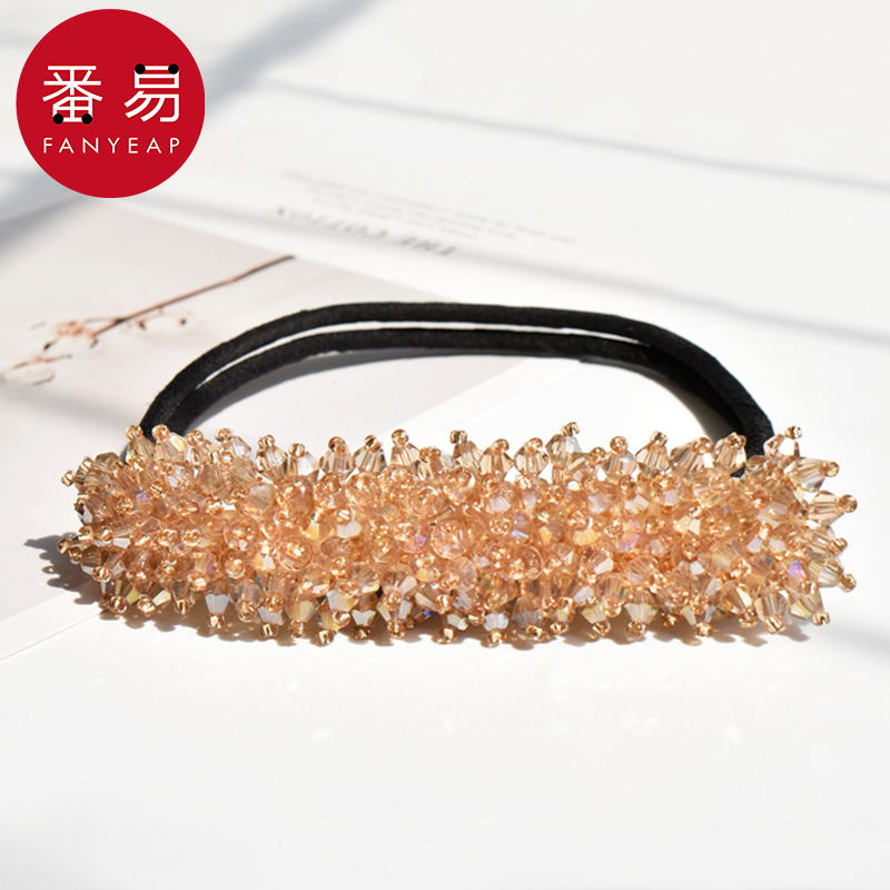 盘发器AF1S244-珍珠丸子头发卡复古法式懒人花瓣编发造型插发