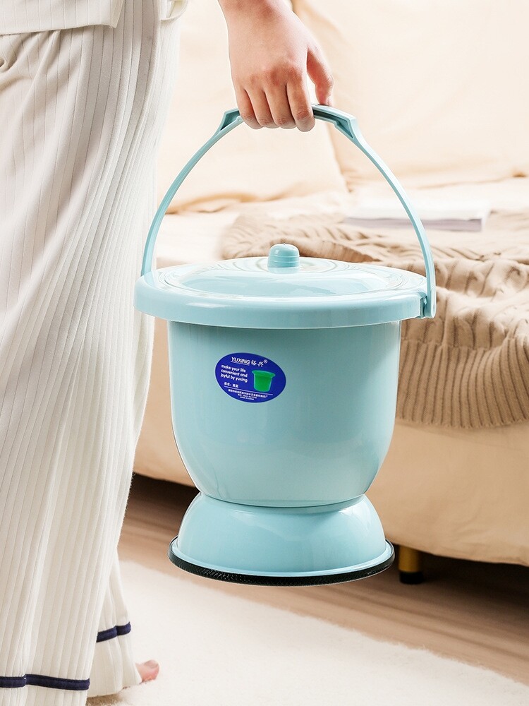 孕妇尿桶尿便盆痰盂罐加厚防滑家用起夜桶坐便器尿壶尿罐老式高脚