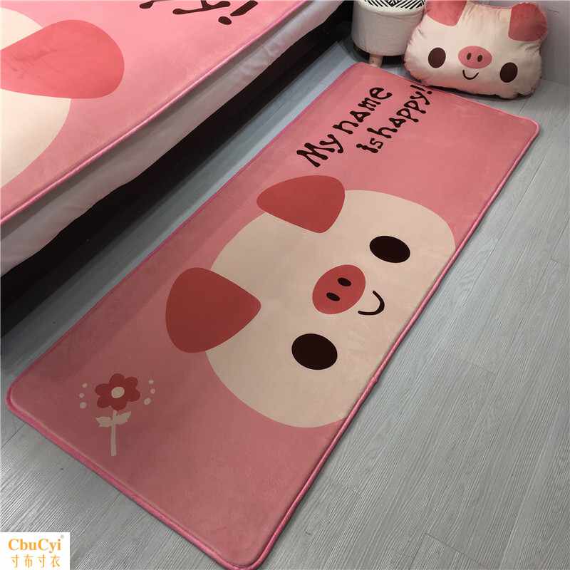 Pink Bedroom door Mat Cooling mat Cartoon Pig Mat kitchen Shower Room water uptake non-slip mat Windowsin the Home Fabric , Mat  category - from Buy2taobao.com to provide professional Taobao agent buy service