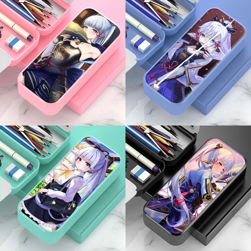 原神神里凌华01多功能大容量文具小学生创意铅笔盒双层游戏周边