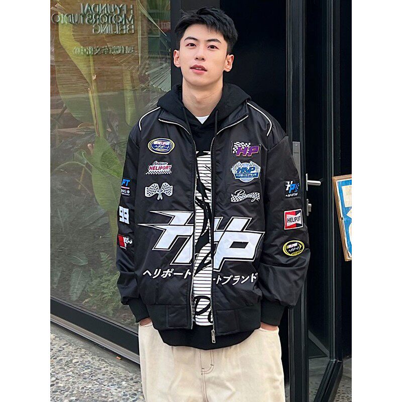 HELIPORT停机坪 复古赛车服外套夹克潮牌机车服棒球服男女jdm秋季