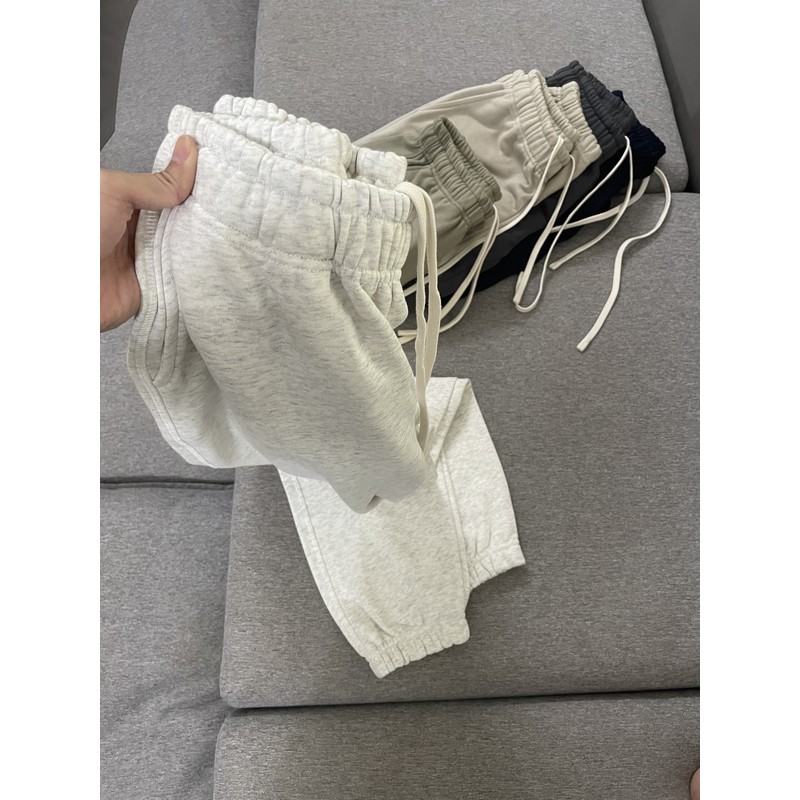 美式情侣休闲长裤纯色百搭潮牌宽松卫裤男女束脚裤直筒收口运动裤