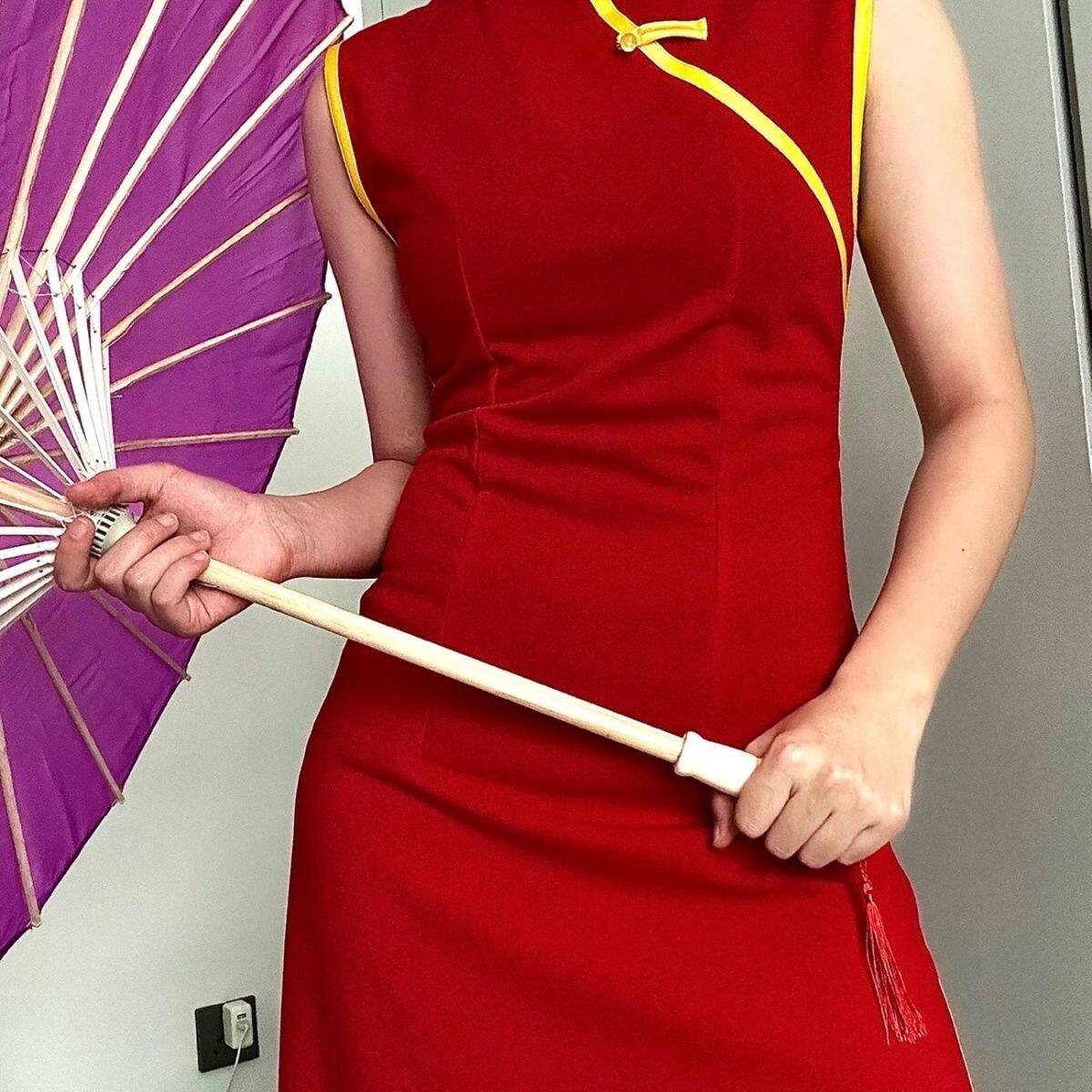 神乐cos服动漫饰无袖旗袍