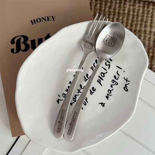 一木宁食品级304不锈钢斜柄勺