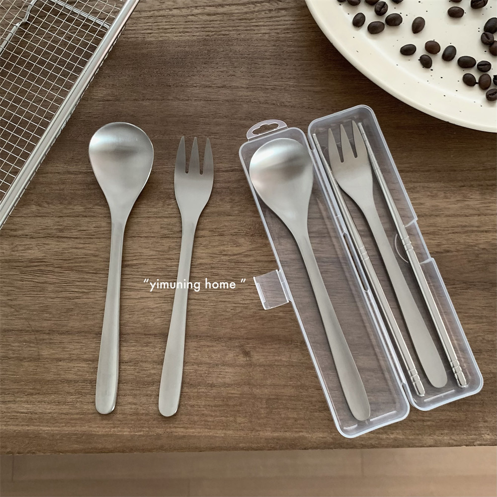 一木宁 ins无印风便携餐具刀叉勺三件套家用简约套装牛排刀甜品叉,餐饮具,便携/折叠餐具,淘宝优惠券,粉丝福利购,淘宝优惠卷