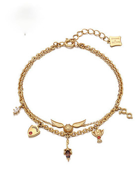 2022新款时尚潮流小众设计哈利波特韩国OST金色飞贼镀金周边饰品