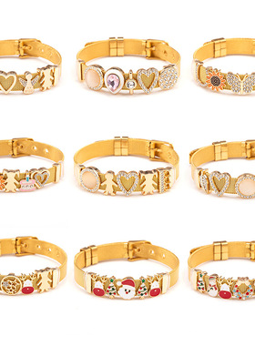 金色创意diy不锈钢手表链keeper手链工厂货源