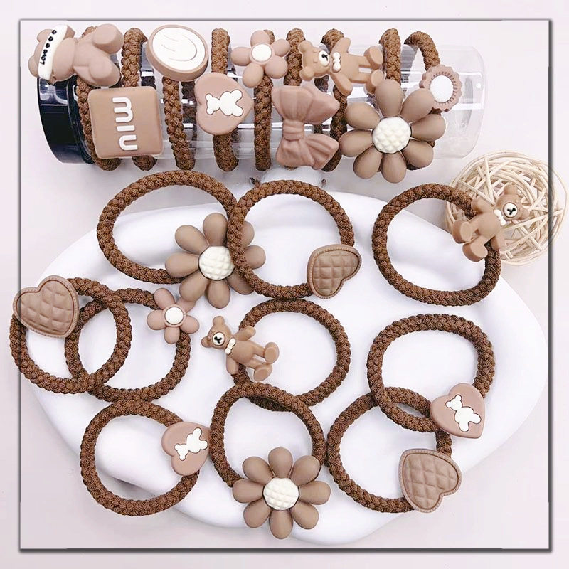 头饰奶咖小熊发绳女生马尾小肠发圈学生橡皮筋头绳高弹力,饰品/流行首饰/时尚饰品新,绳,淘宝优惠券,粉丝福利购,淘宝优惠卷