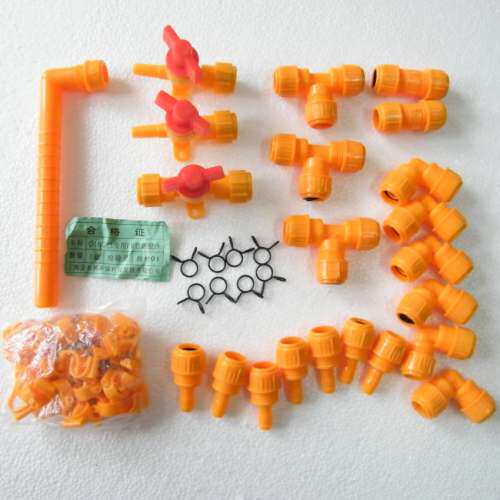 沼气管接头开关弯头直通变径三通卡扣PE16通用半硬管农村专用配件