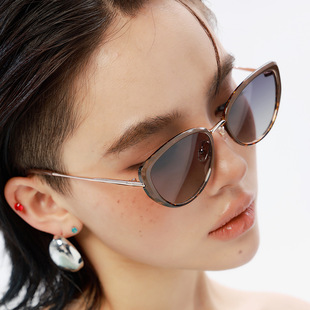 潮流开车墨镜女 日本品质2025新款 欧美时尚 猫眼偏光太阳镜女式 个性