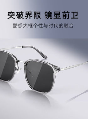 日本品质高清偏光防紫外线墨镜方框显脸小19241商务复古户外丹阳