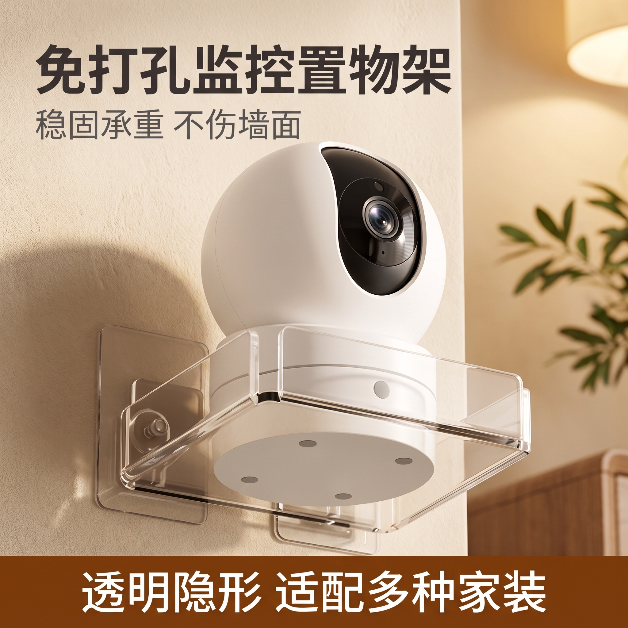 亚克力免打孔摄像头支架图片