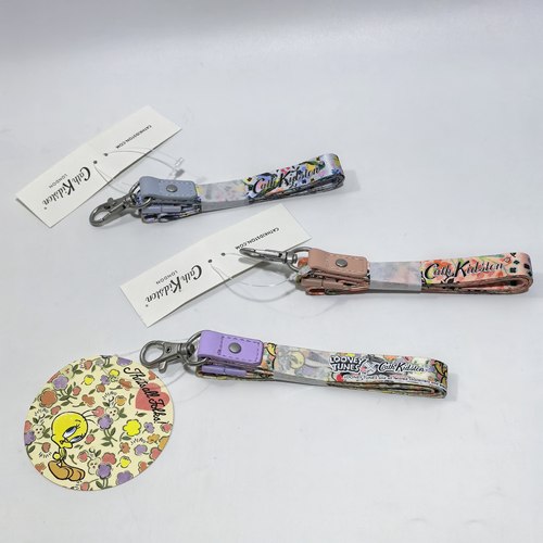 外贸出口英国 可爱复古时尚花卉小鸟小黄鸭碎花 挂绳