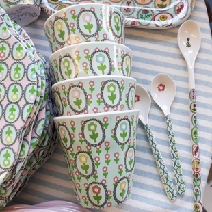 纯原外贸出口德国Overbeck碎花小清新可爱创意密胺水杯洗漱包