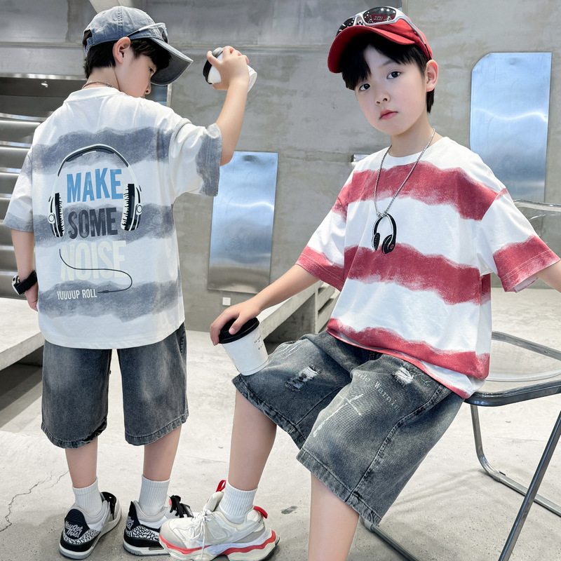 巴拉bala男童夏季短袖T恤套裝