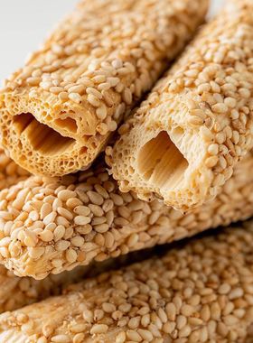 芝麻糖麻糖麦芽糖老式空心糖麻杆麻棍纯手工杆糖棍农家灶糖年货