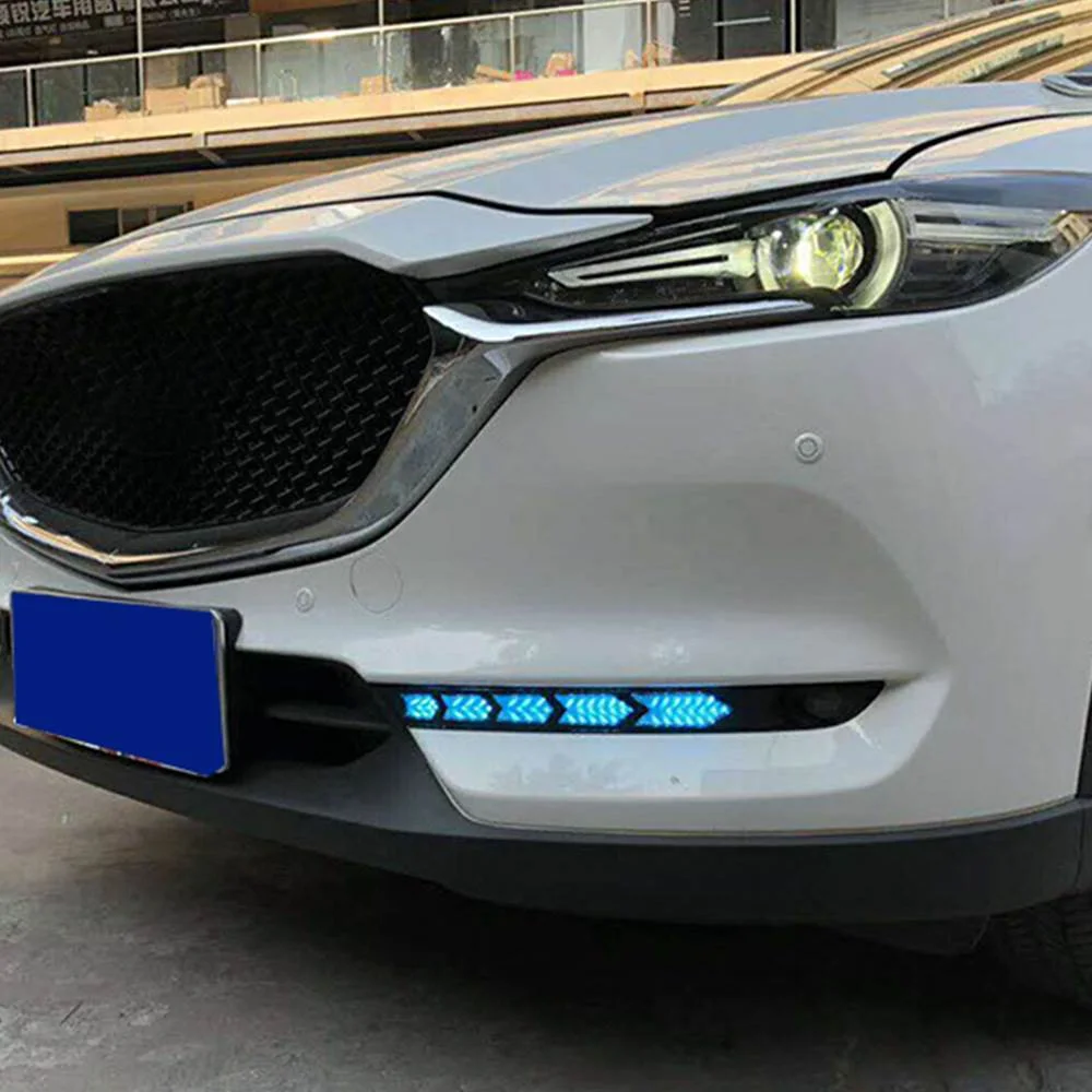 适用于马自达17-19款CX5日行灯专用led日间行车灯前雾灯流