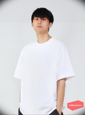 CHILLBOYCREW标准阔型短袖T恤4代300g重磅宽松落肩圆领打底衫男装