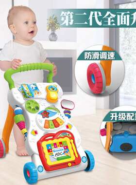 婴幼儿童学步车手推车音乐助步车可调速防侧翻宝宝学走路童车玩具