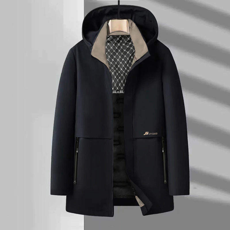 冬季中老年棉衣男加厚棉服中年爸爸冬装休闲保暖保暖外套连帽棉袄