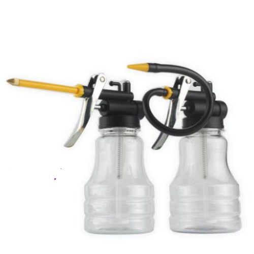 高压透明机油壶250ml塑料软管铜尖嘴注油器加油壶机油枪