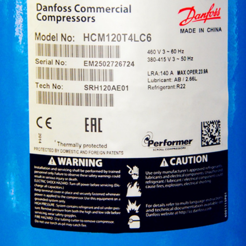 HCM120T4LC6原装丹弗斯压缩机