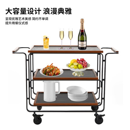 烤鸭片鸭车大号手推车商用移动餐车堂做服务车小推车高级烤鸭车