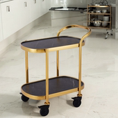 酒店餐厅酒水服务车ktv蛋糕车饭店会所手推车不锈钢两层小吃餐车