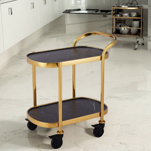 服务车静音厂家不锈钢两层酒水车