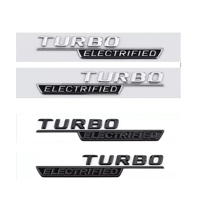 适用于奔驰新款侧标TURBO ELECTRIFIED叶子板车标装饰C43改装AMG