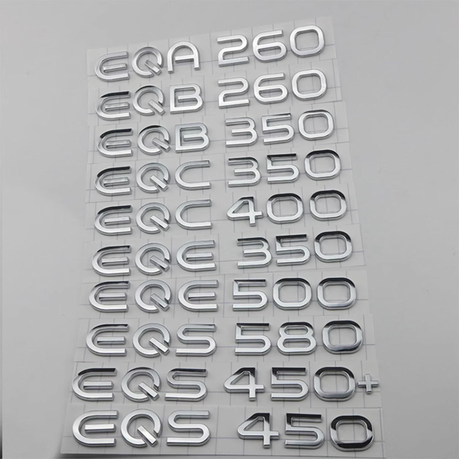 适用于奔驰改装EQA260 EQB350 EQC350 EQE43车标贴EQS450后尾标志