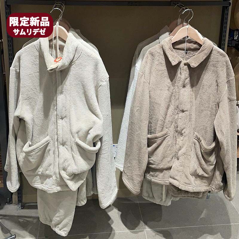 新款良品暖柔微纤维睡衣女款秋冬无侧缝抗菌发热男保暖家居服套装